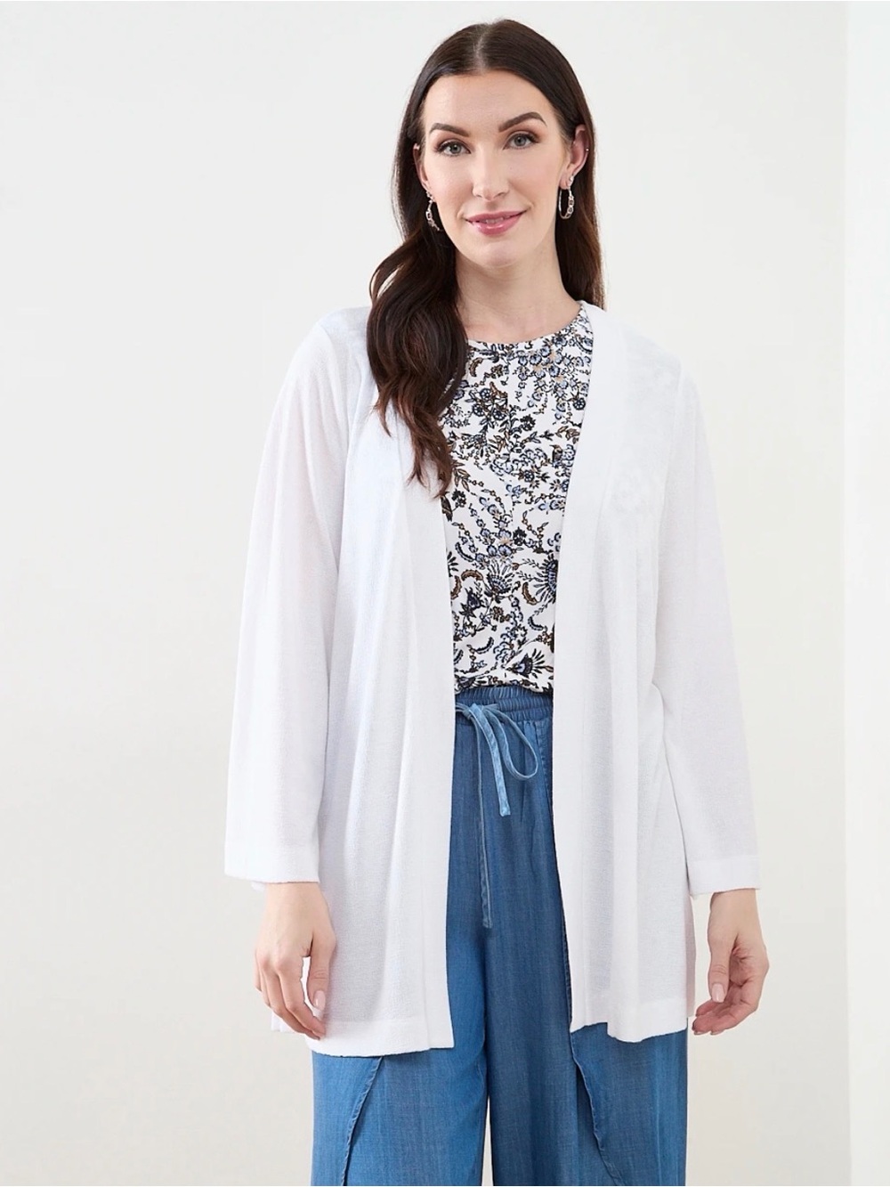 cleo Cream Open-Front Women's Cardigan